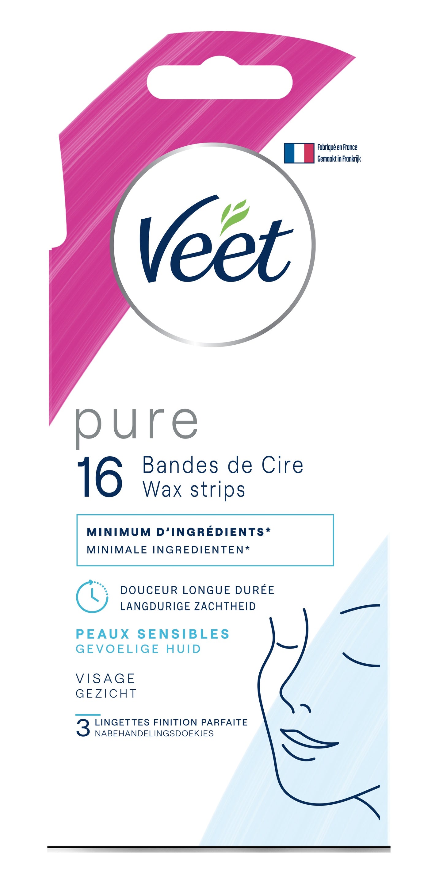 Veet Pure koude wasstrips gezicht