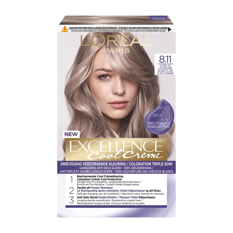 Loreal Paris Excellence Cool creme 8.11 ultra as lichtblond