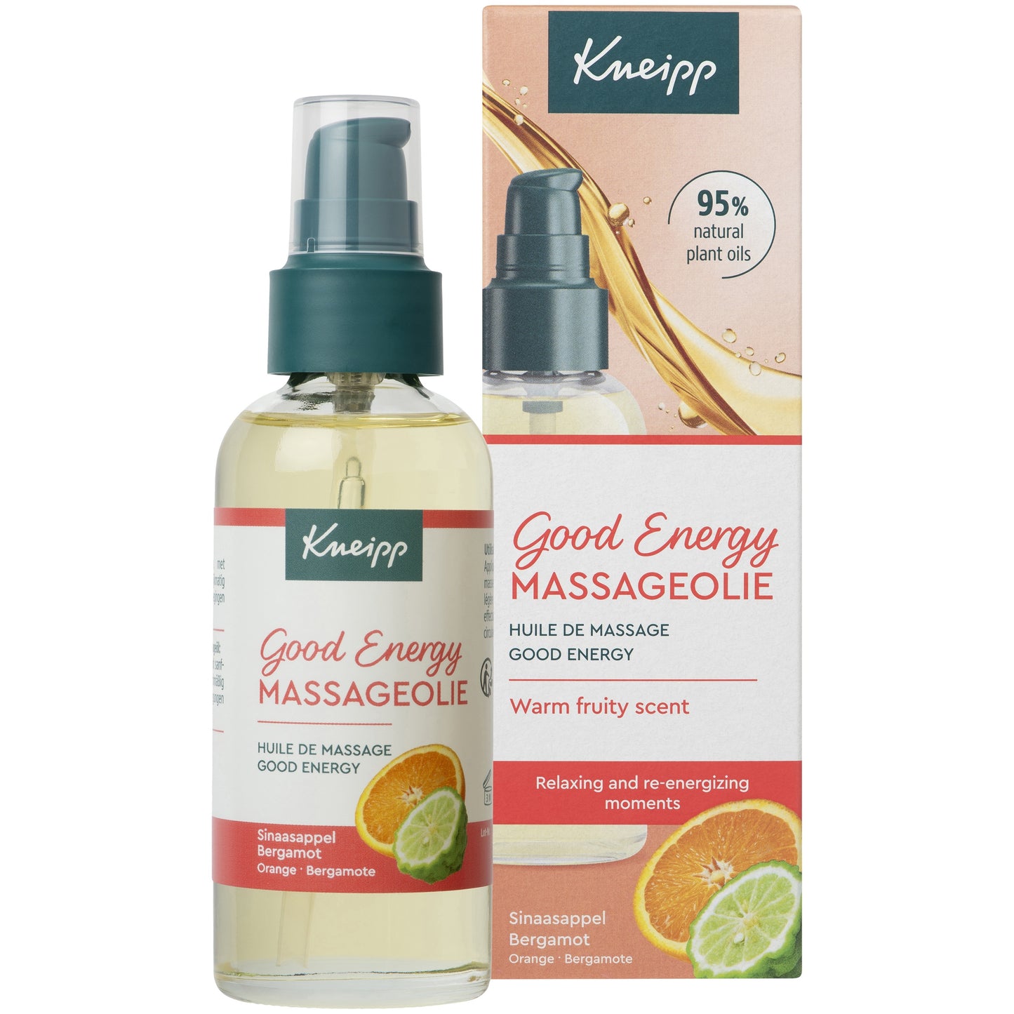 Kneipp Massageolie good energy met pompje