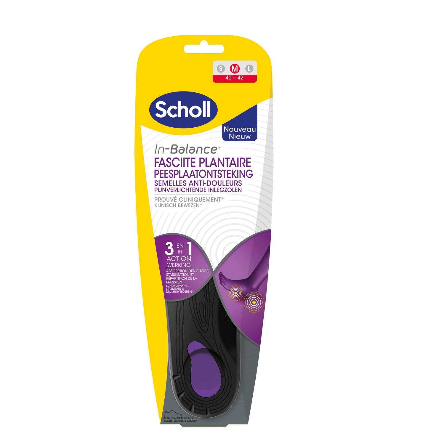 Scholl In balance inlegzolen peesplaatontsteking medium - mt 40-42