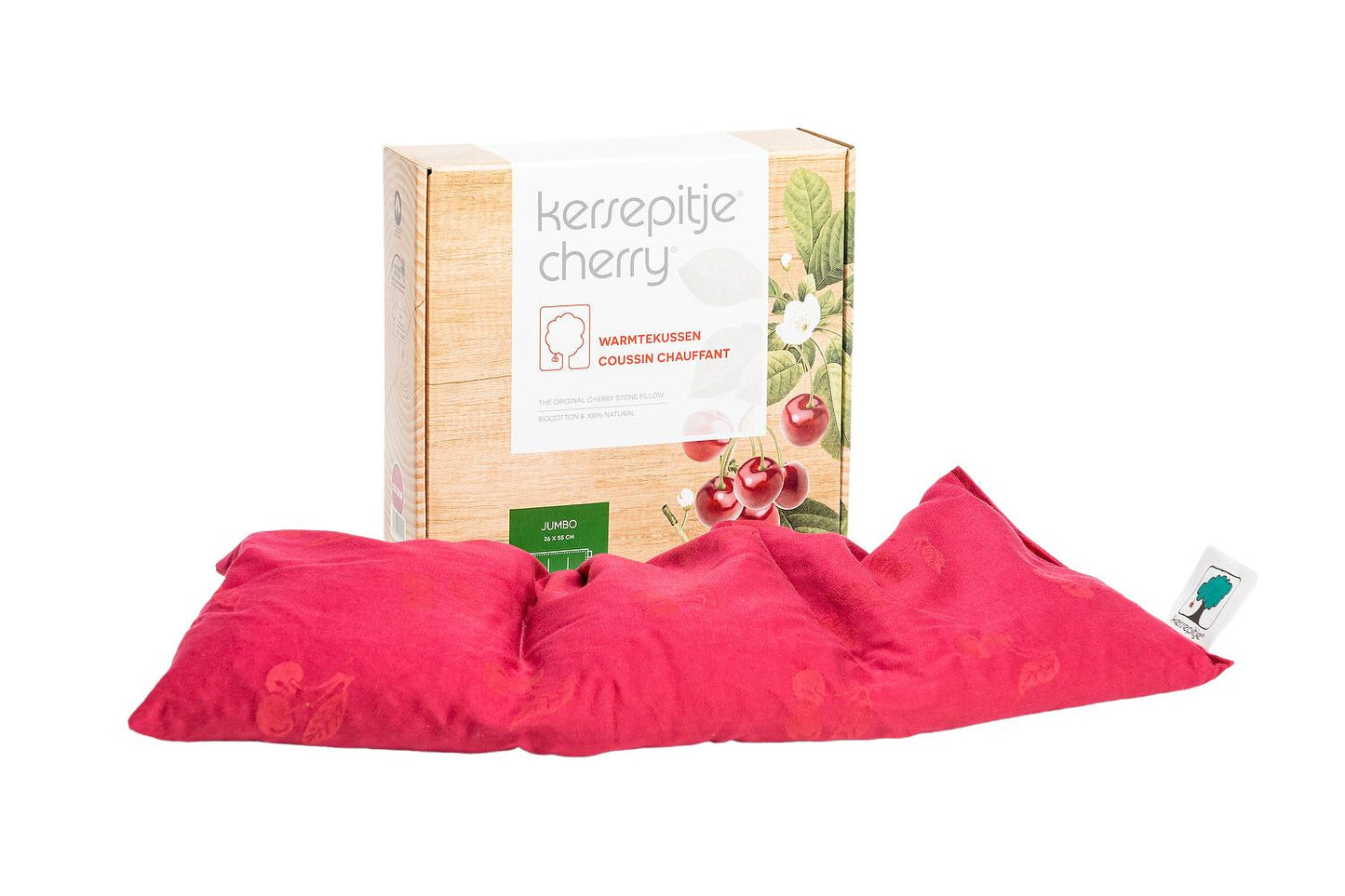 Het Kersepitje Kersen hittepit kussen jumbo 23 x 55 cm