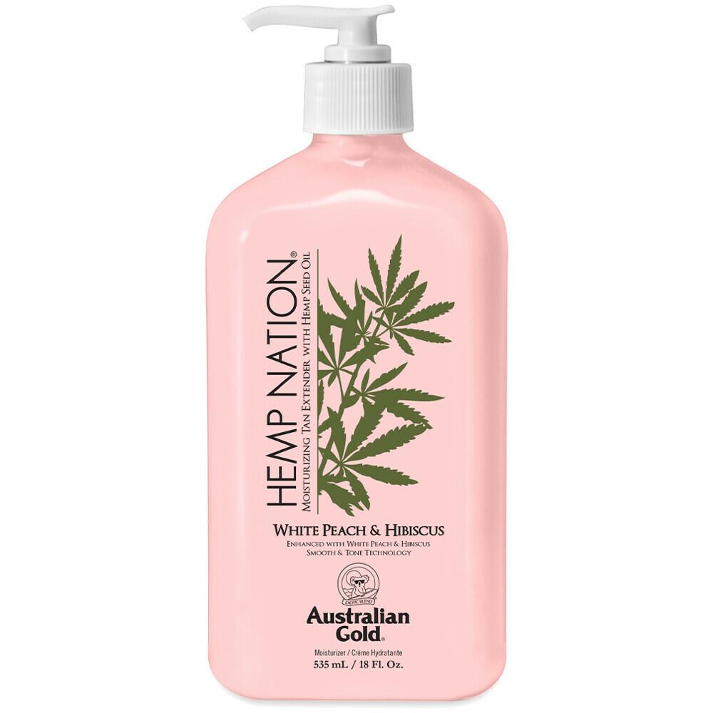 Australian Gold Hemp nation tan extender white peach hibiscus