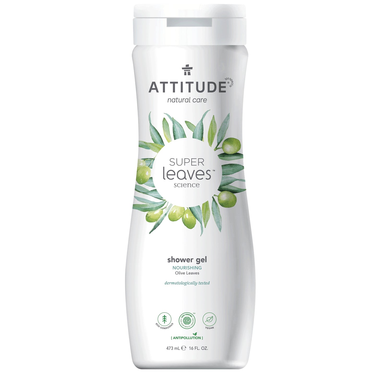 Attitude Super leaves showergel nourishing olive