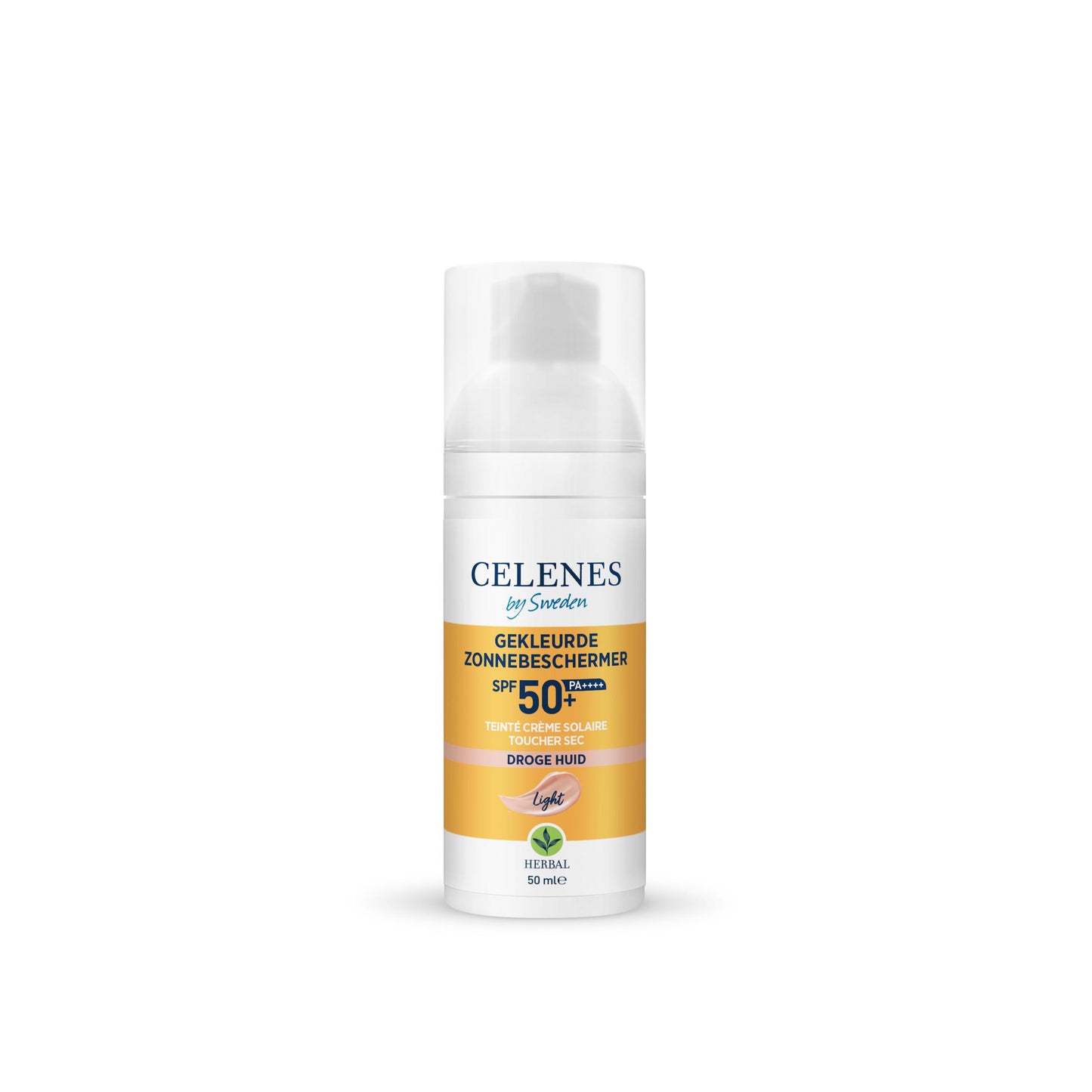 Celenes Herbal sunscreen dry touch fluid tinted light spf 50+