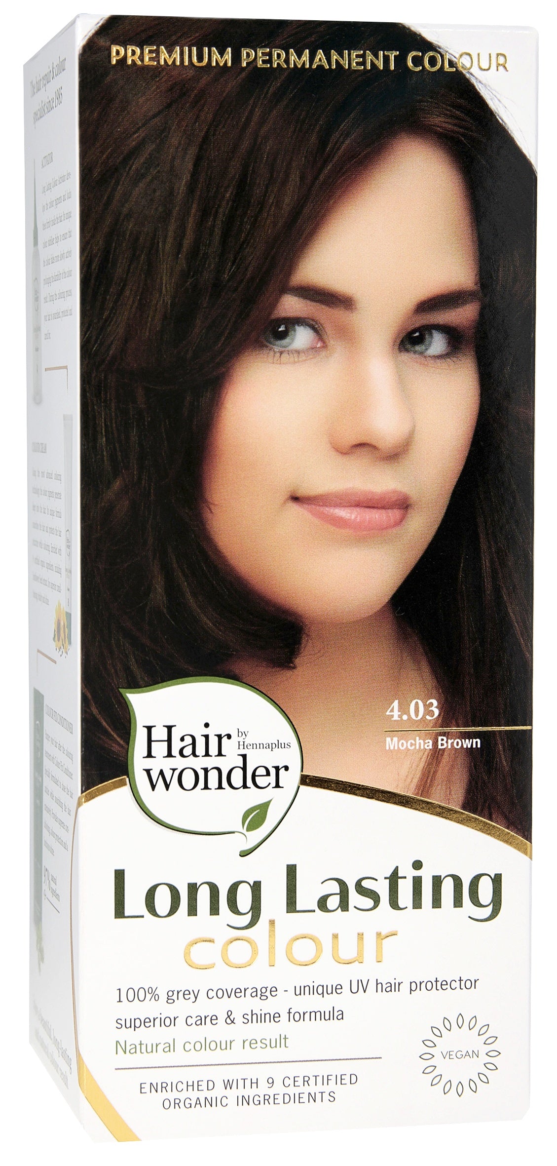Hairwonder Long lasting colour 4.03 mocha brown