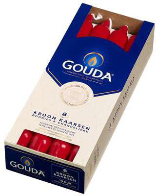 Gouda Kroonkaarsen ruby red 240/24