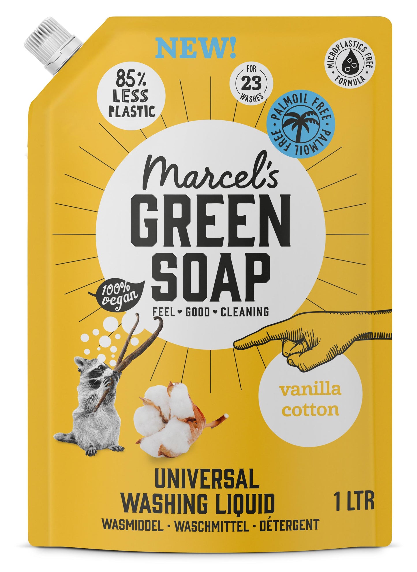 Marcels Green Soap Wasmiddel universeel navul vanille & katoen