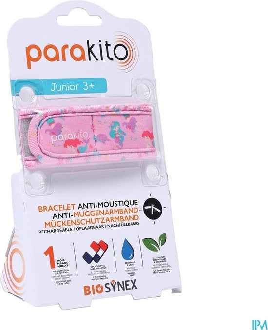 Parakito Anti muggen armband junior zeemeermin + 2x navulling