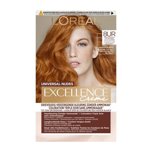 Loreal Paris Excellence Creme universal nudes 8ur licht koper