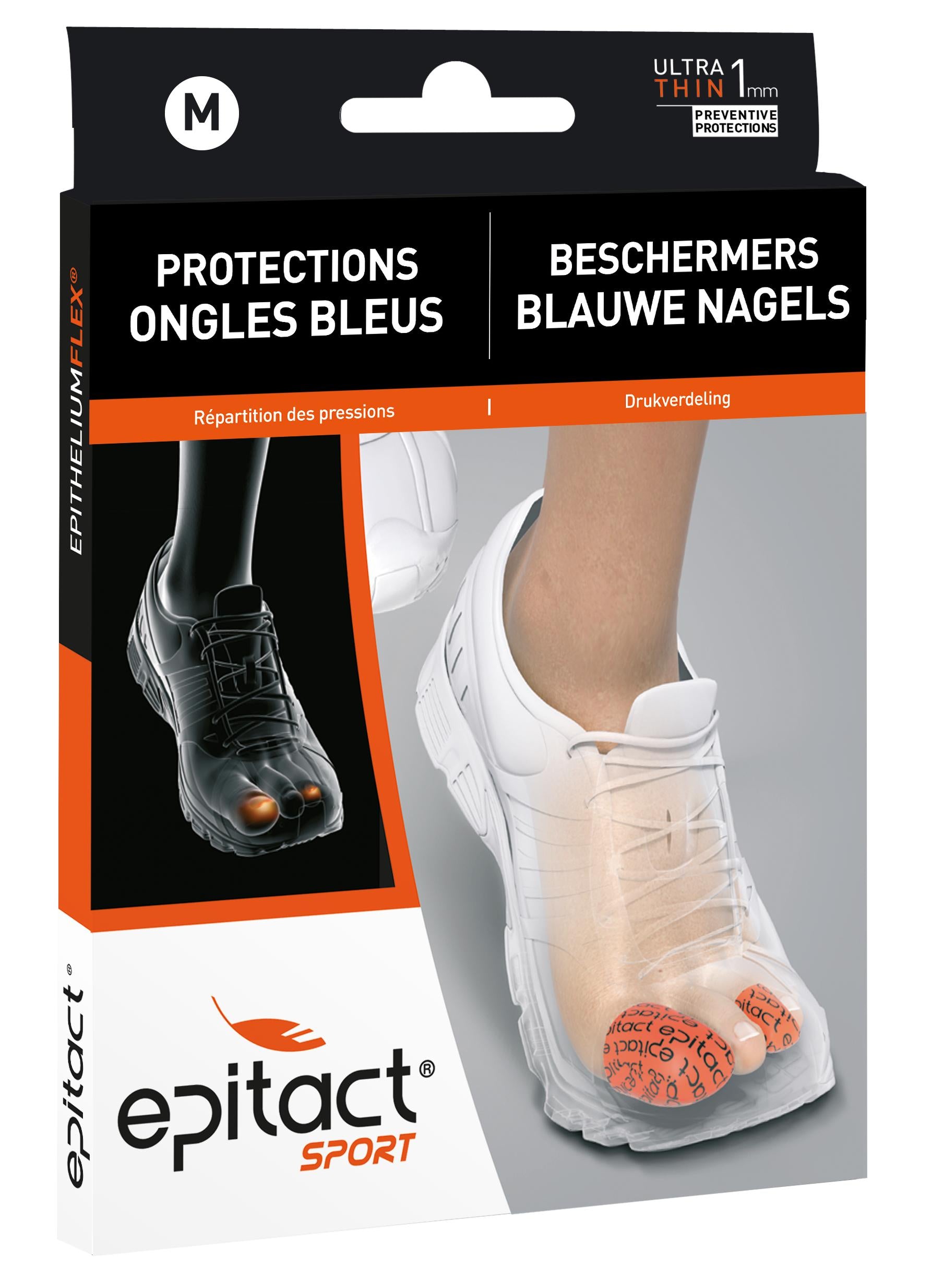 Epitact Sport blauwe nagel beschermer - m
