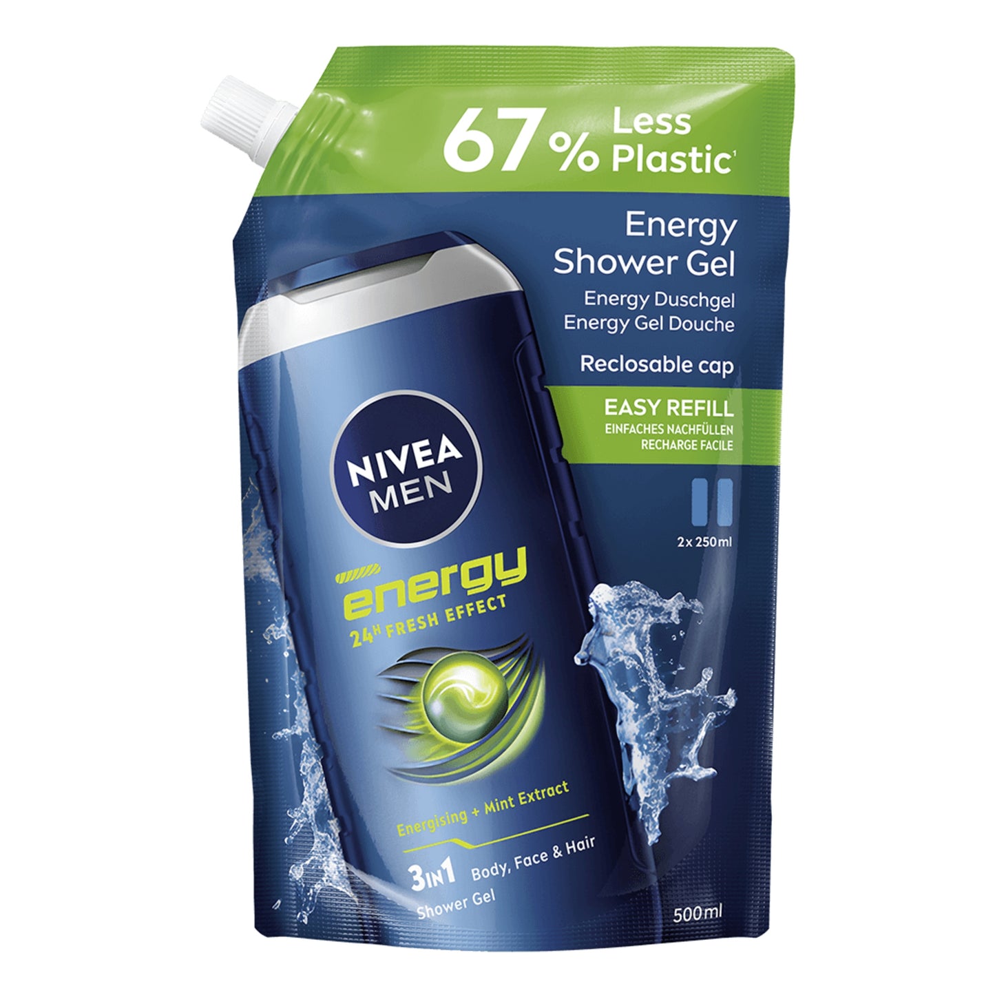 Nivea Men douche energy navulling