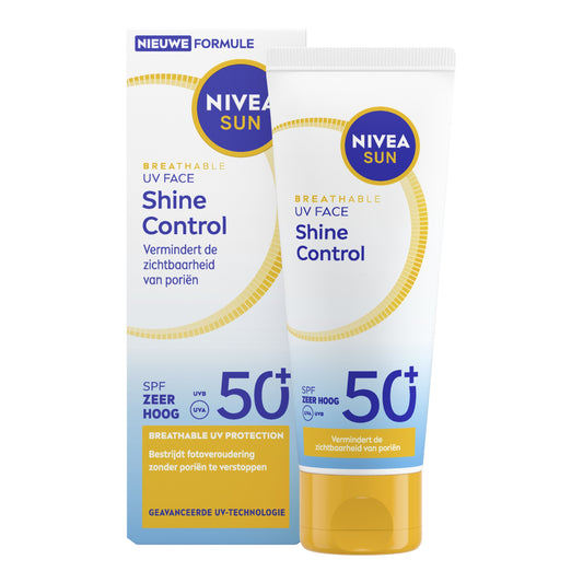 Nivea Sun breathable uv face shine control spf50+