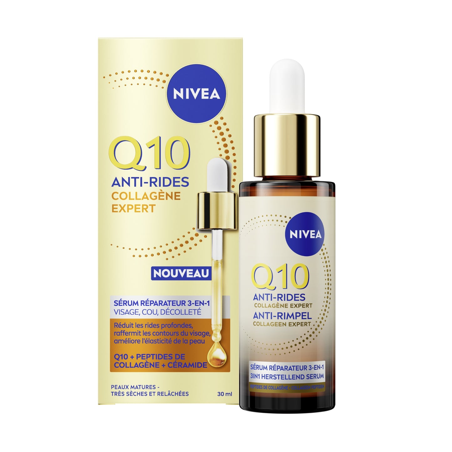 Nivea Q10 anti-rimpel collageen expert 3in1 herstellend serum