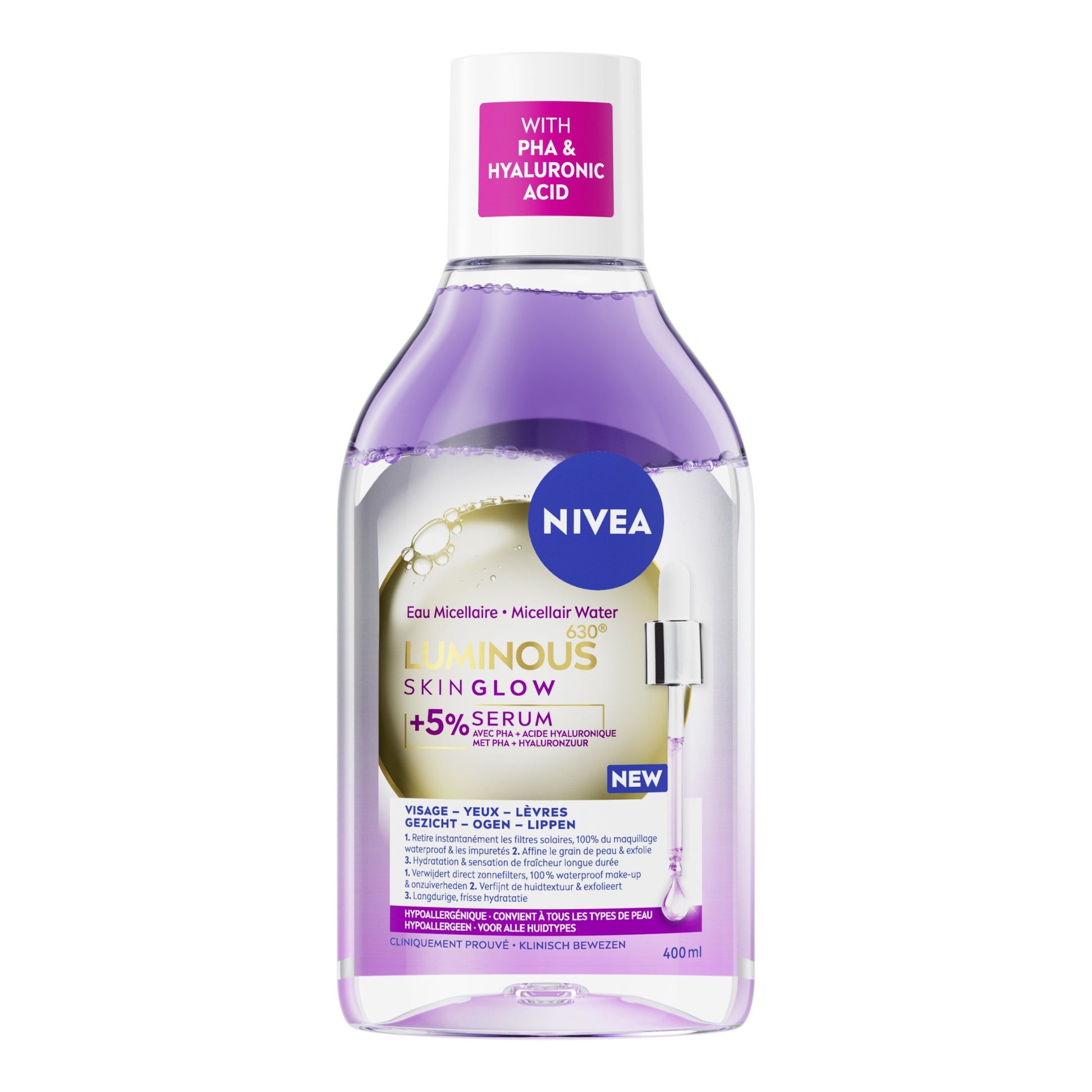 Nivea Luminous 630 skin glow micellair water
