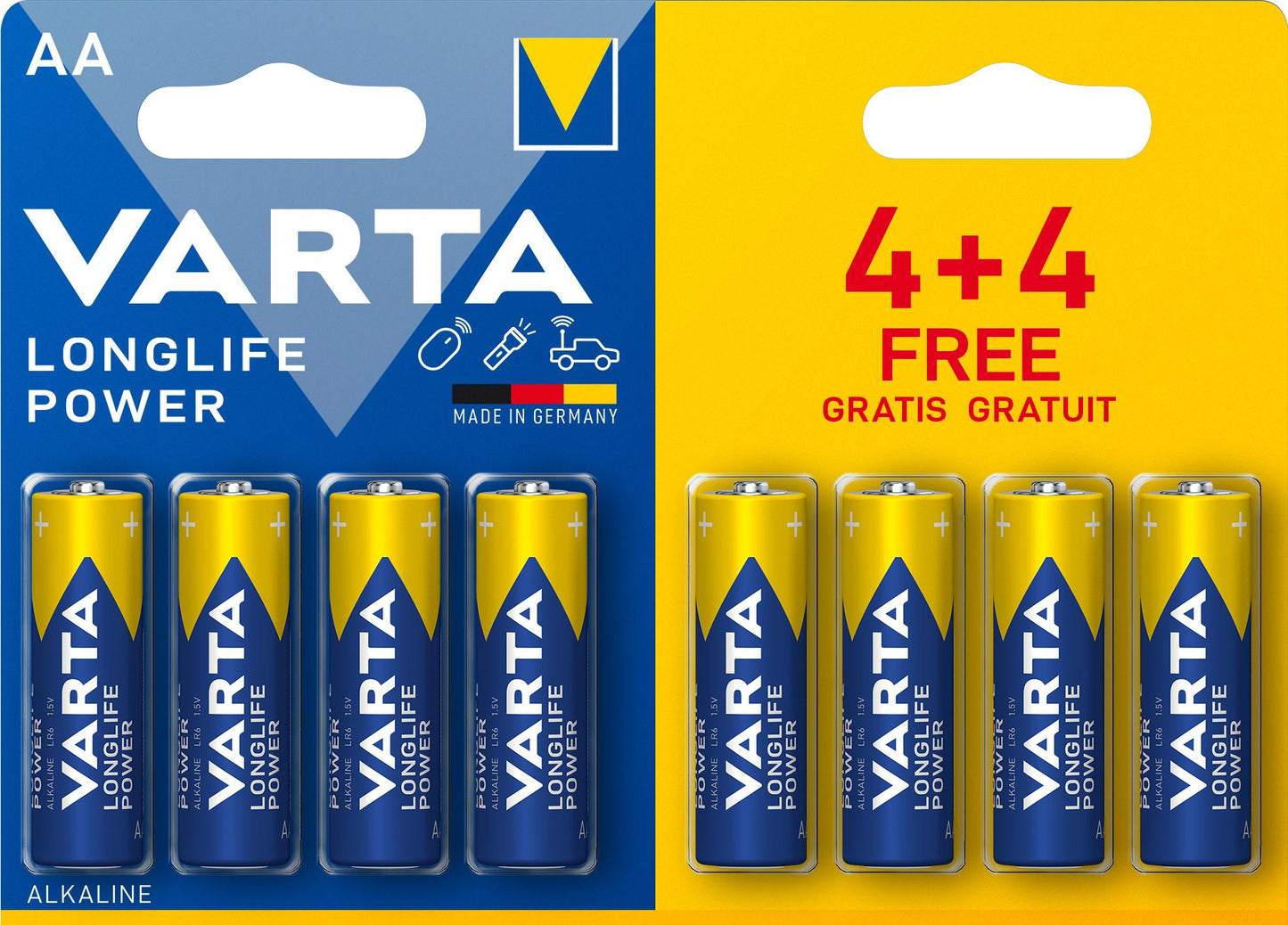 Varta Longlife power alkaline aa/lr6