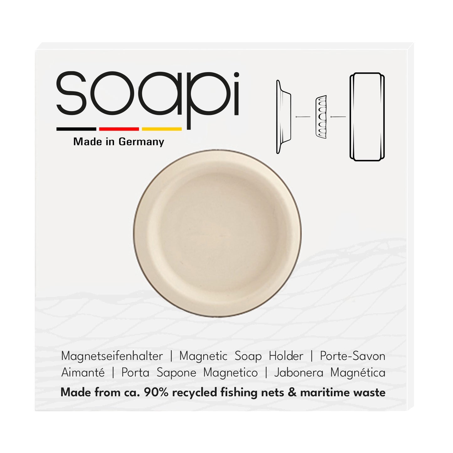 Soapi Magnetische zeephouder off white