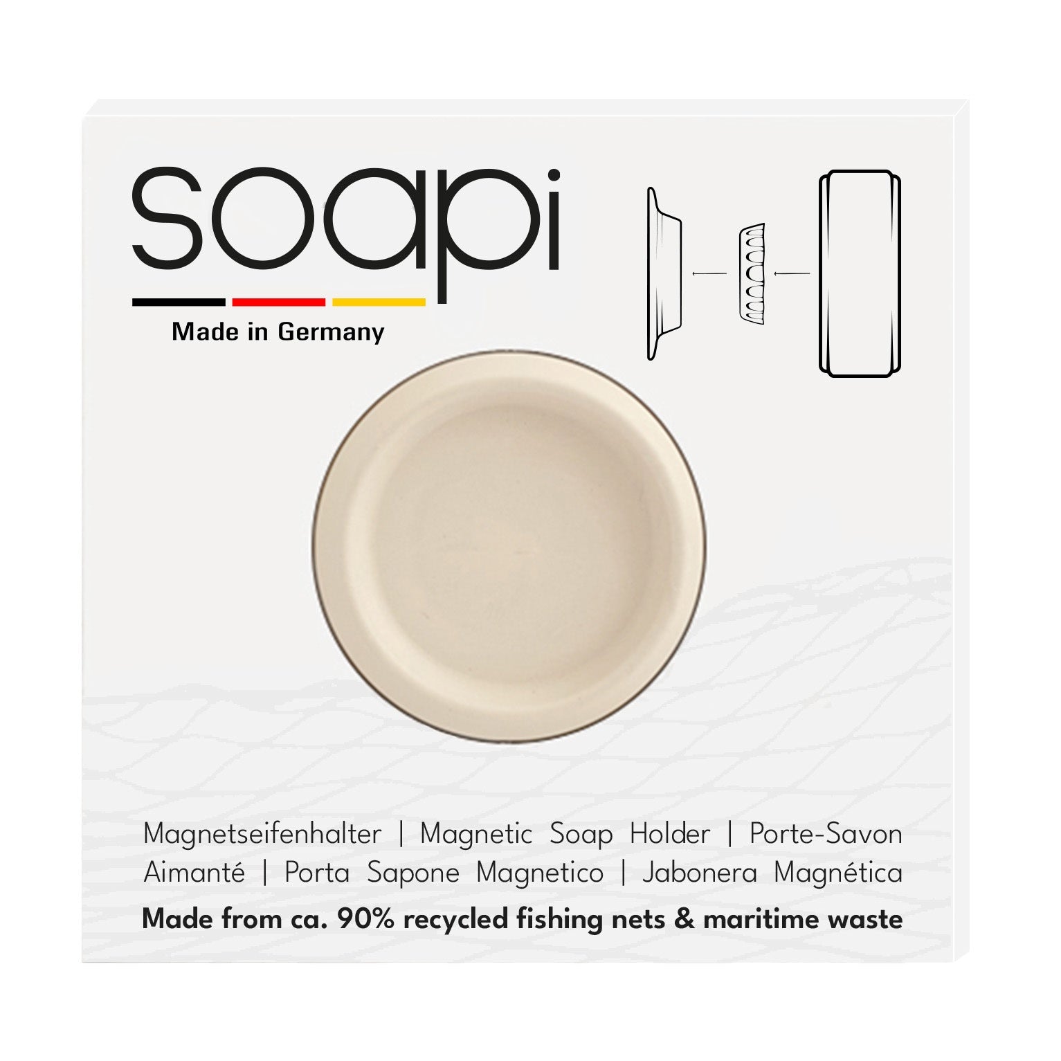 Soapi Magnetische zeephouder off white