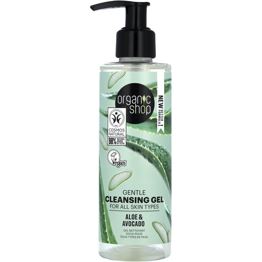 Organic Shop Gentle cleansing gel for all skin types avocado & aloe