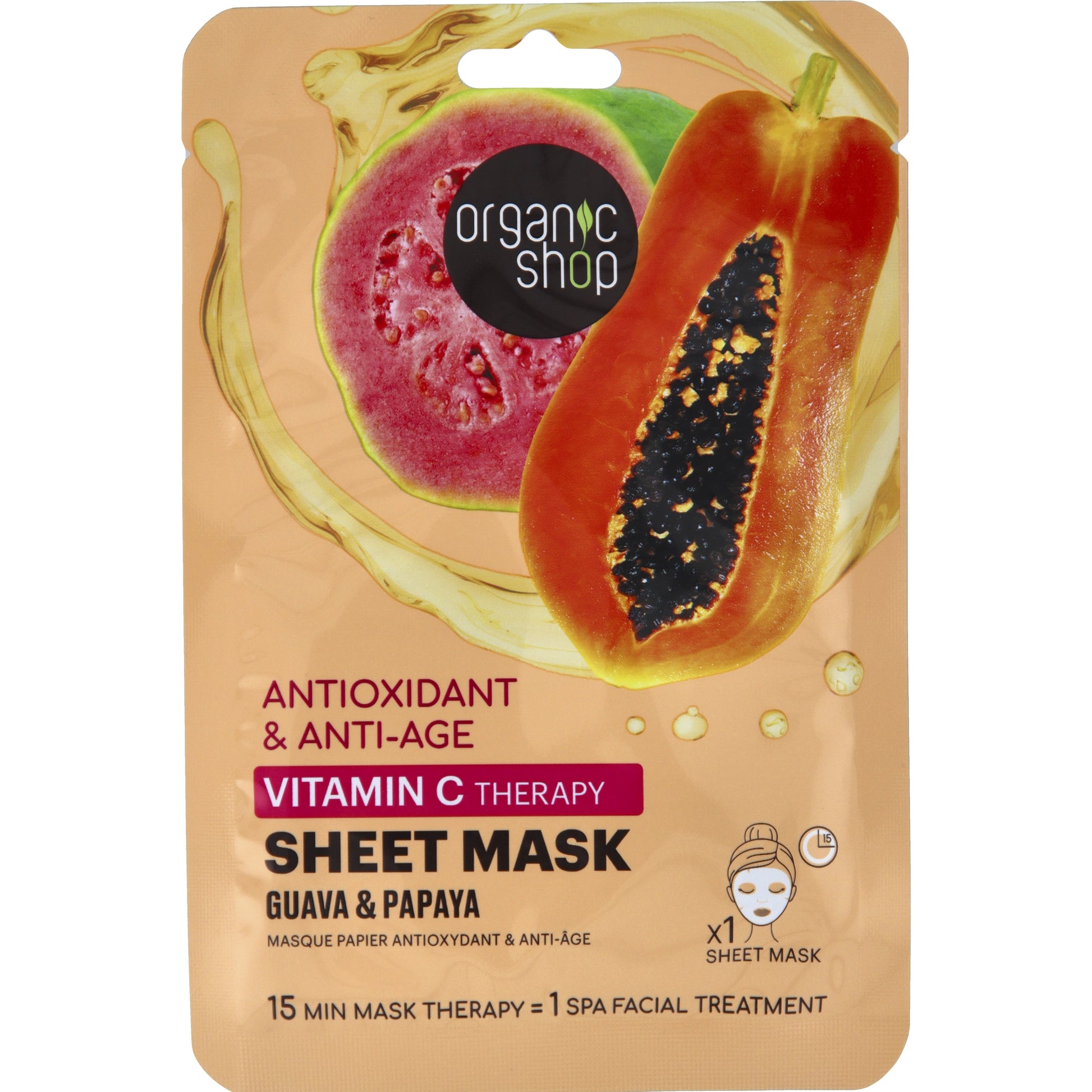 Organic Shop Sheet mask vitamin c therapy guava & papaya