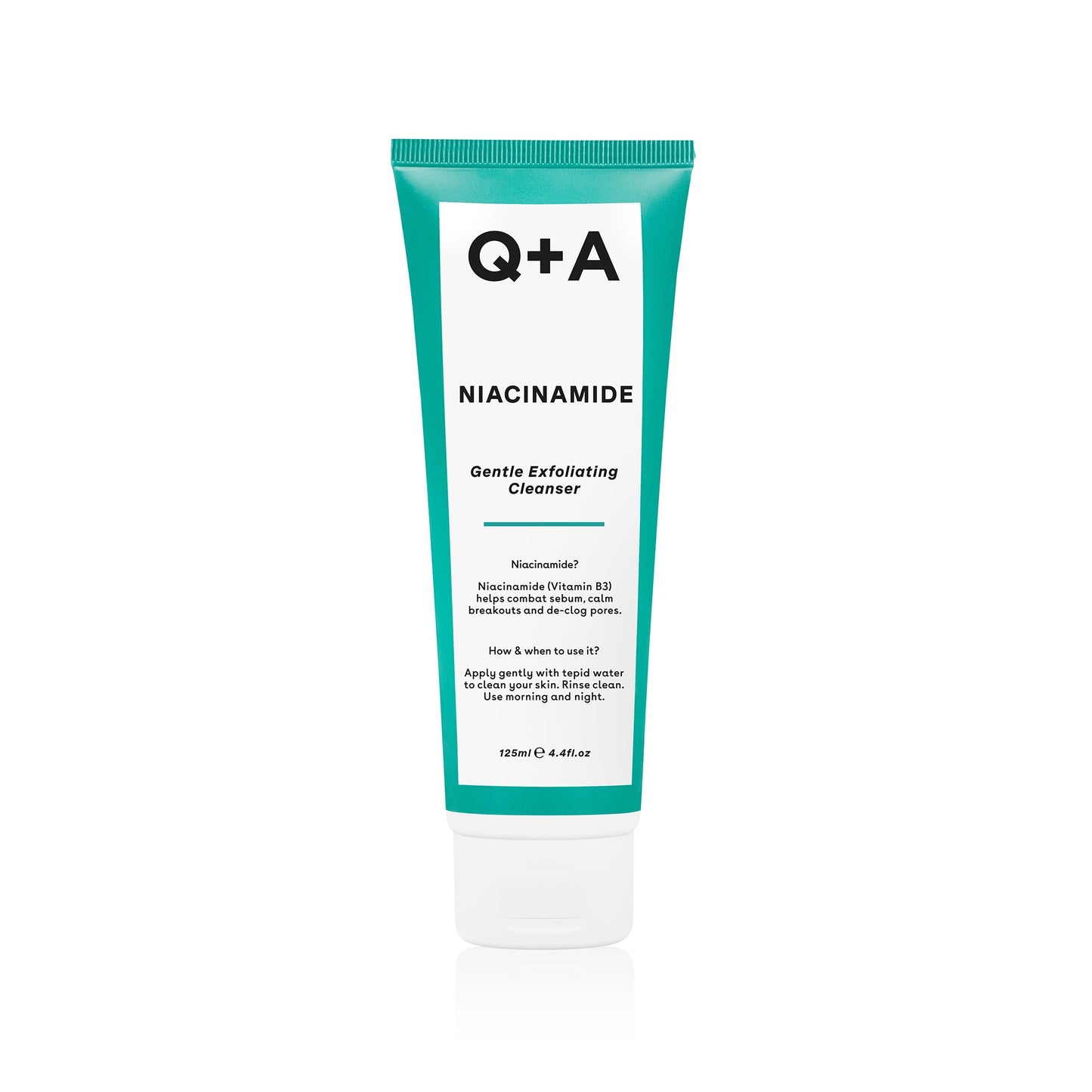 Q+A Gentle exfoliating cleanser niacinamide