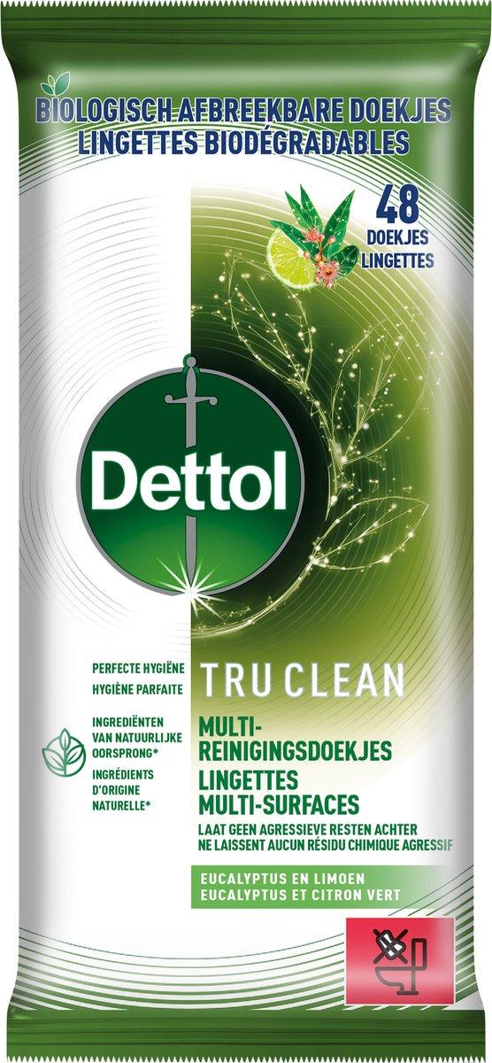 Dettol Multi reinigings doekjes tru clean eucalytus & lime