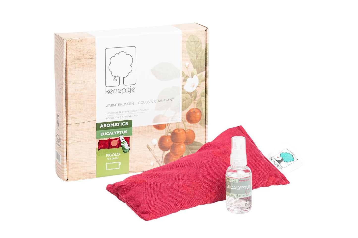 Het Kersepitje Kersen hittepit kussen picolo aroma eucalyptus 23 x 55 cm