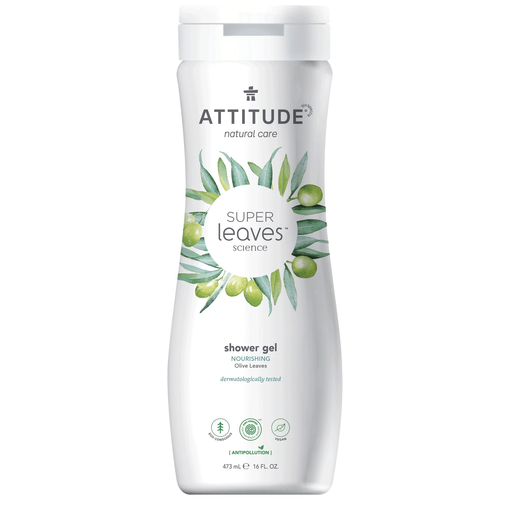 Attitude Super leaves showergel nourishing olive