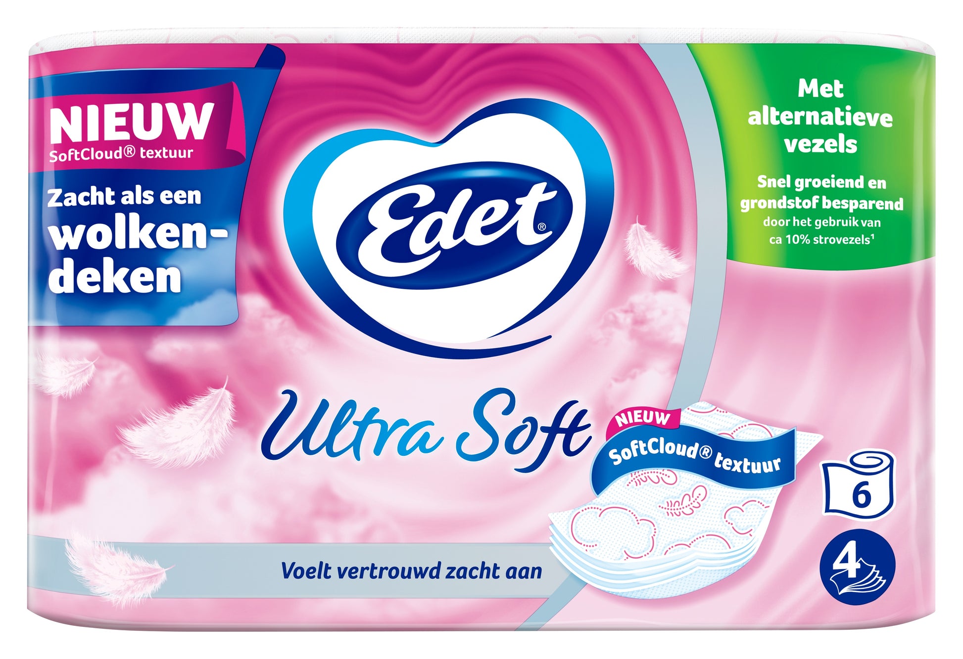 Edet Toiletpapier ultra soft 4-laags - 6 rol