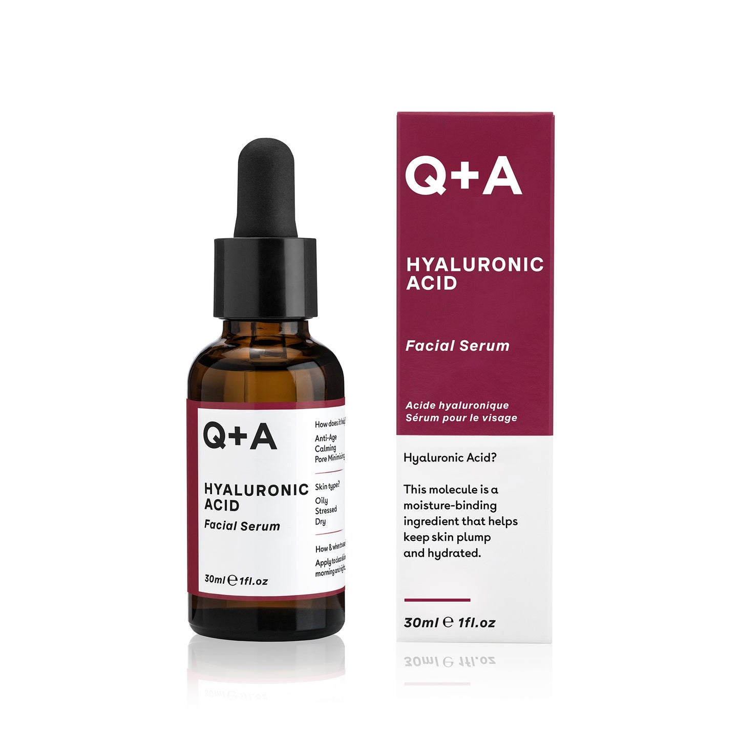 Q+A Facial serum hyaluronic acid