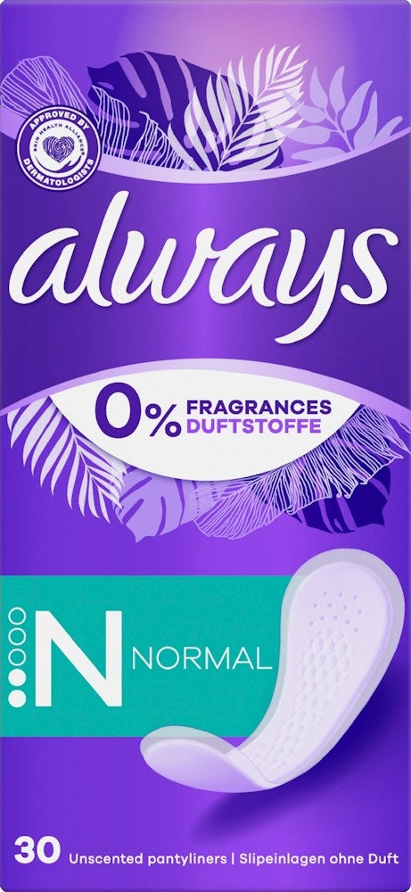 Always Inlegkruisjes fresh normal 0% perfume