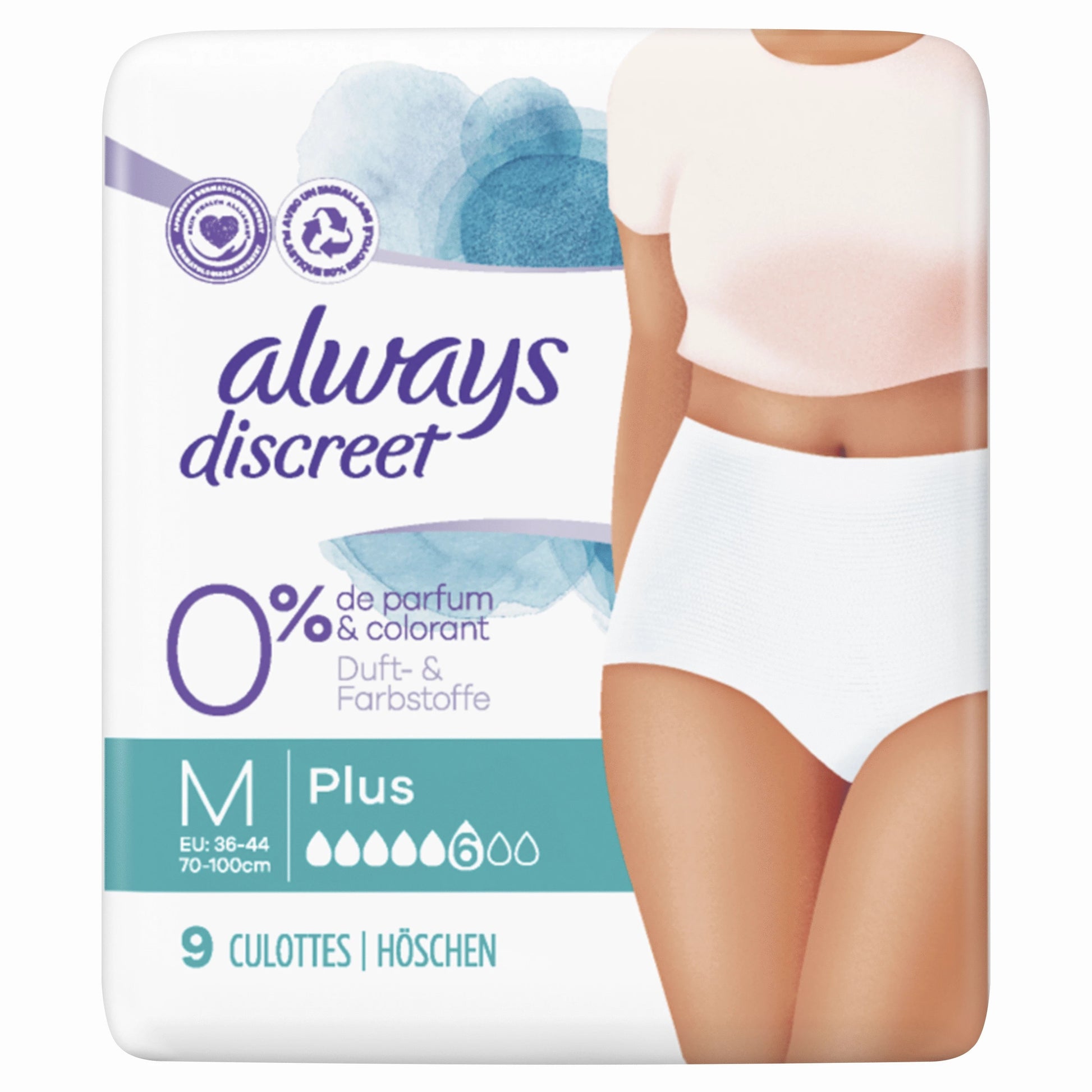 Always Discreet pants plus m incontinence