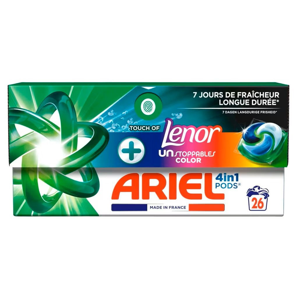 Ariel 4-in-1 pods color + lenor unstoppables
