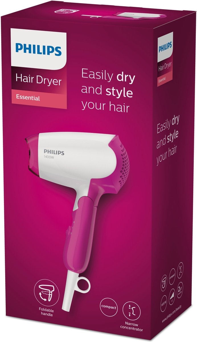 Philips Compacte reisfohn bhd003/00 wit/roze