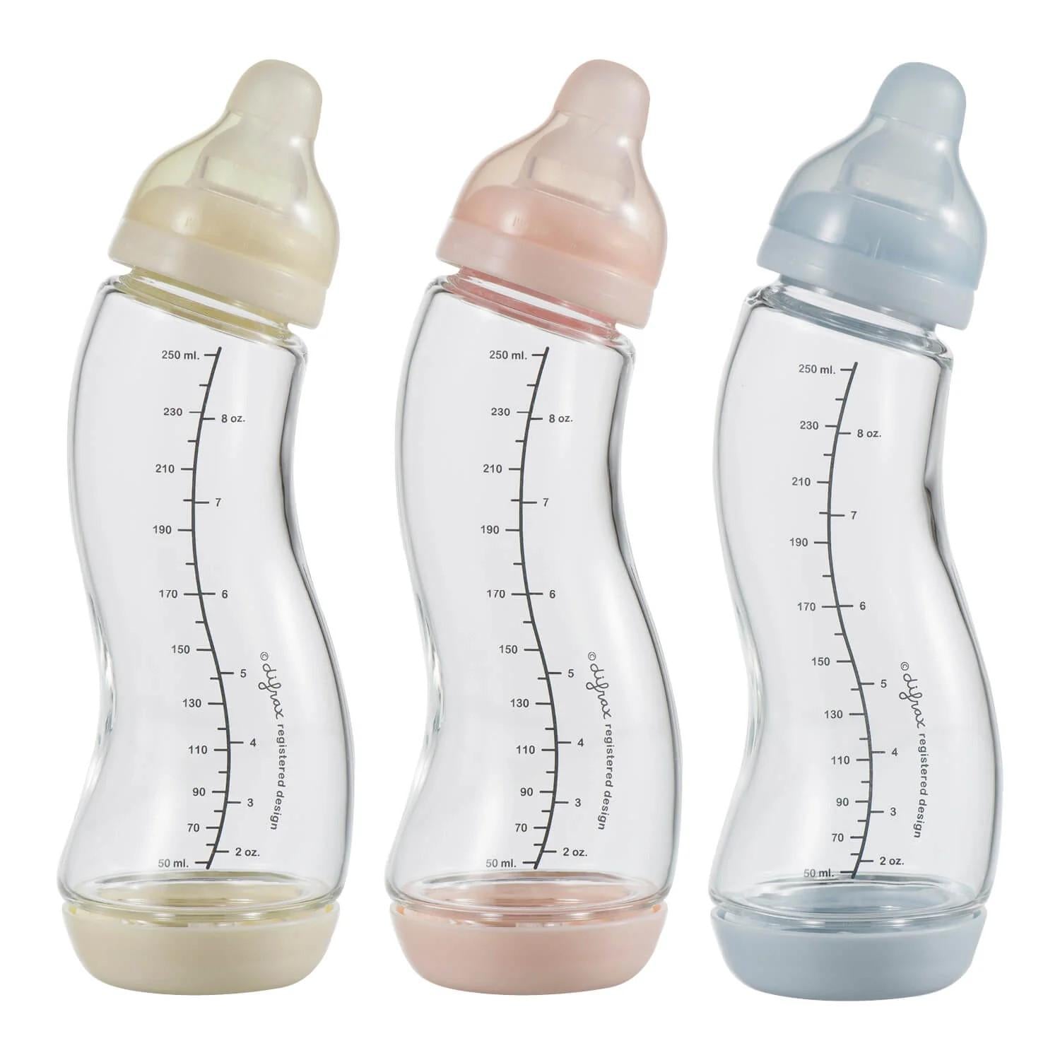 Difrax S-fles natural 250 ml glas assorti