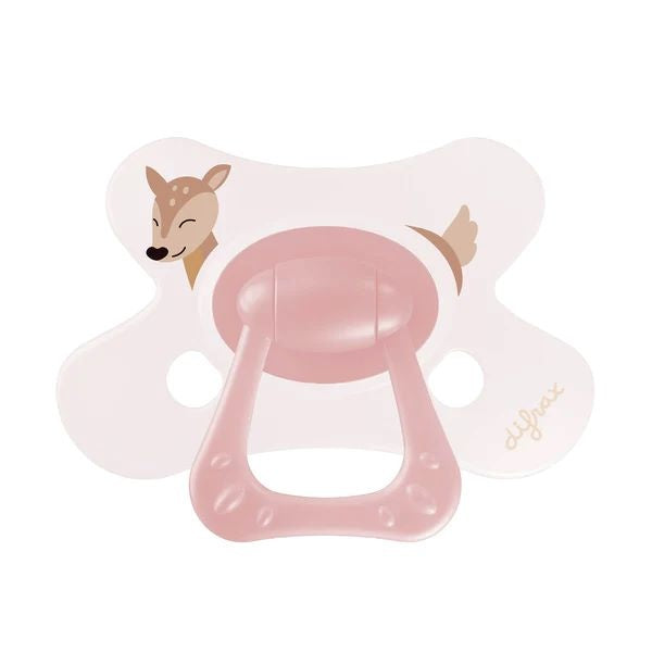 Difrax Fopspeen natural little venture 18+m soft pink deer