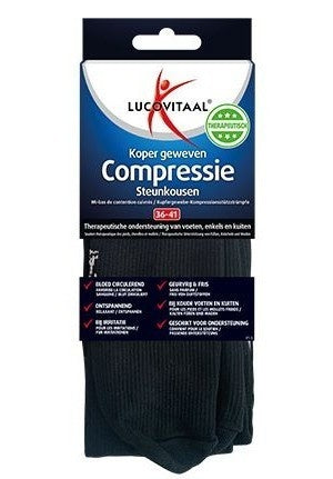 Lucovitaal Compressie kousen koper 36-41 zwart