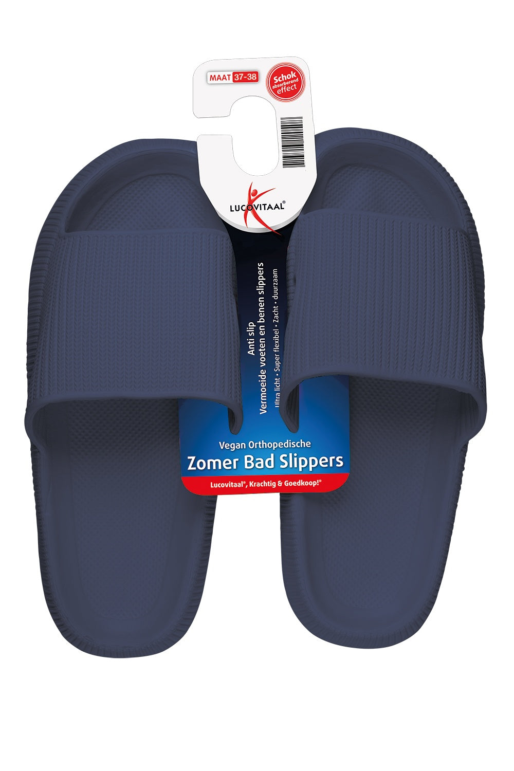 Lucovitaal Badslipper orthopedisch 37-38 donkerblauw