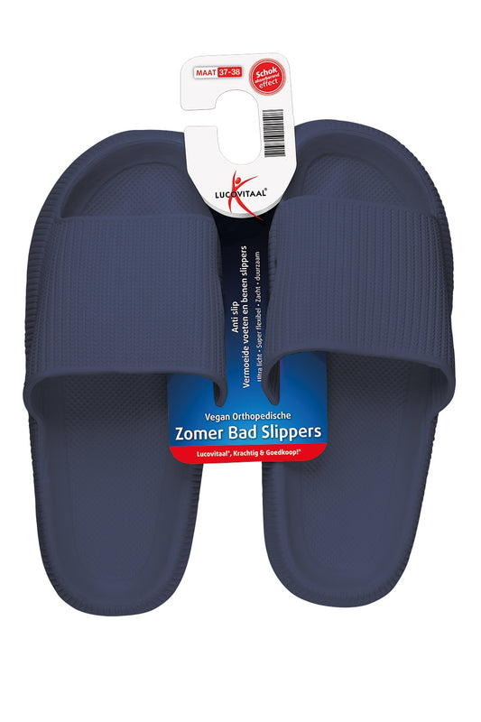 Lucovitaal Badslipper orthopedisch 37-38 donkerblauw