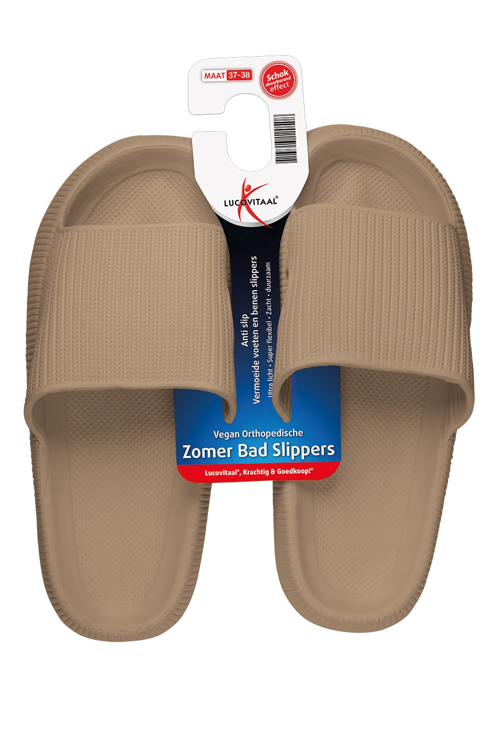 Lucovitaal Badslipper orthopedisch 37-38 taupe