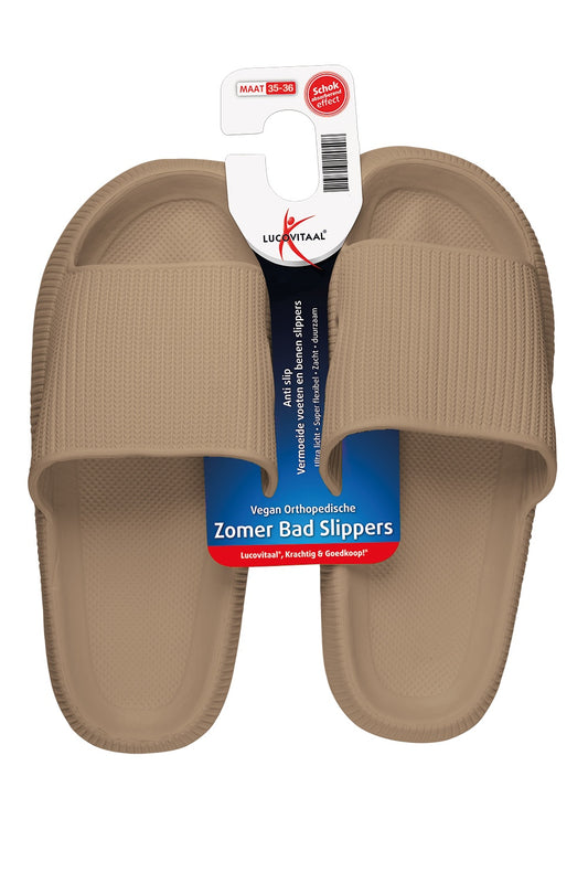 Lucovitaal Badslipper orthopedisch 35-36 taupe