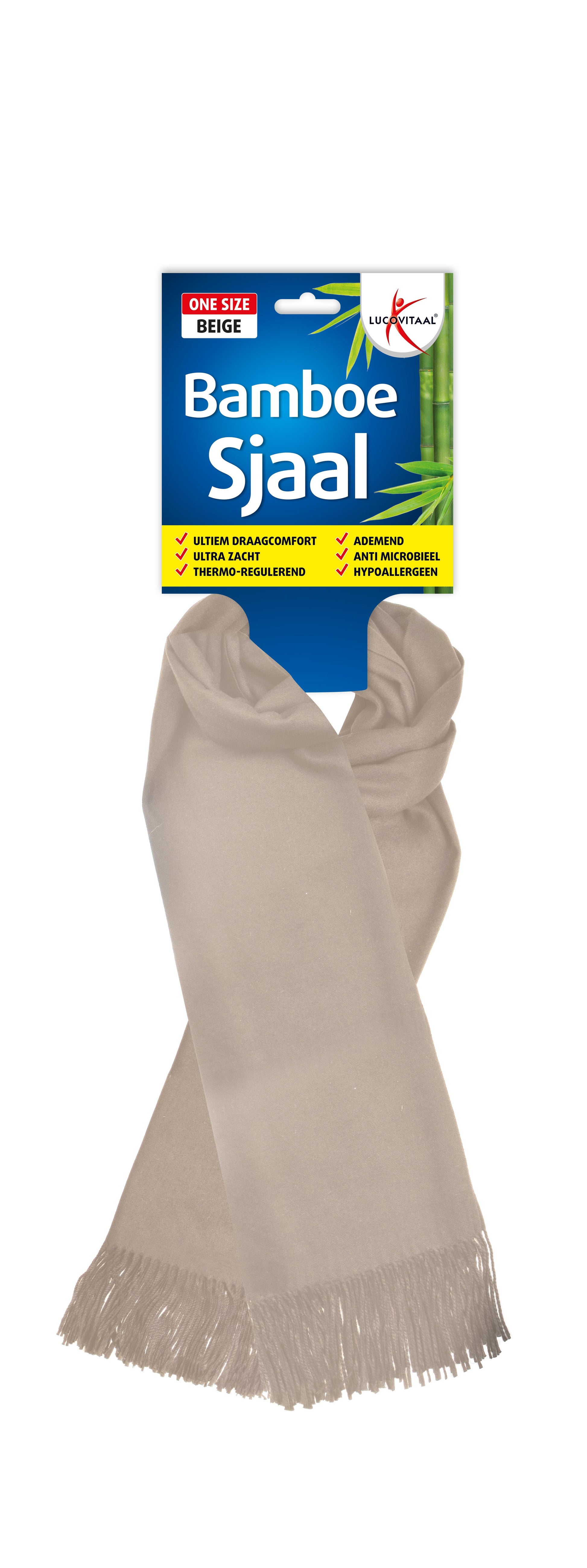 Lucovitaal Bamboe sjaal beige
