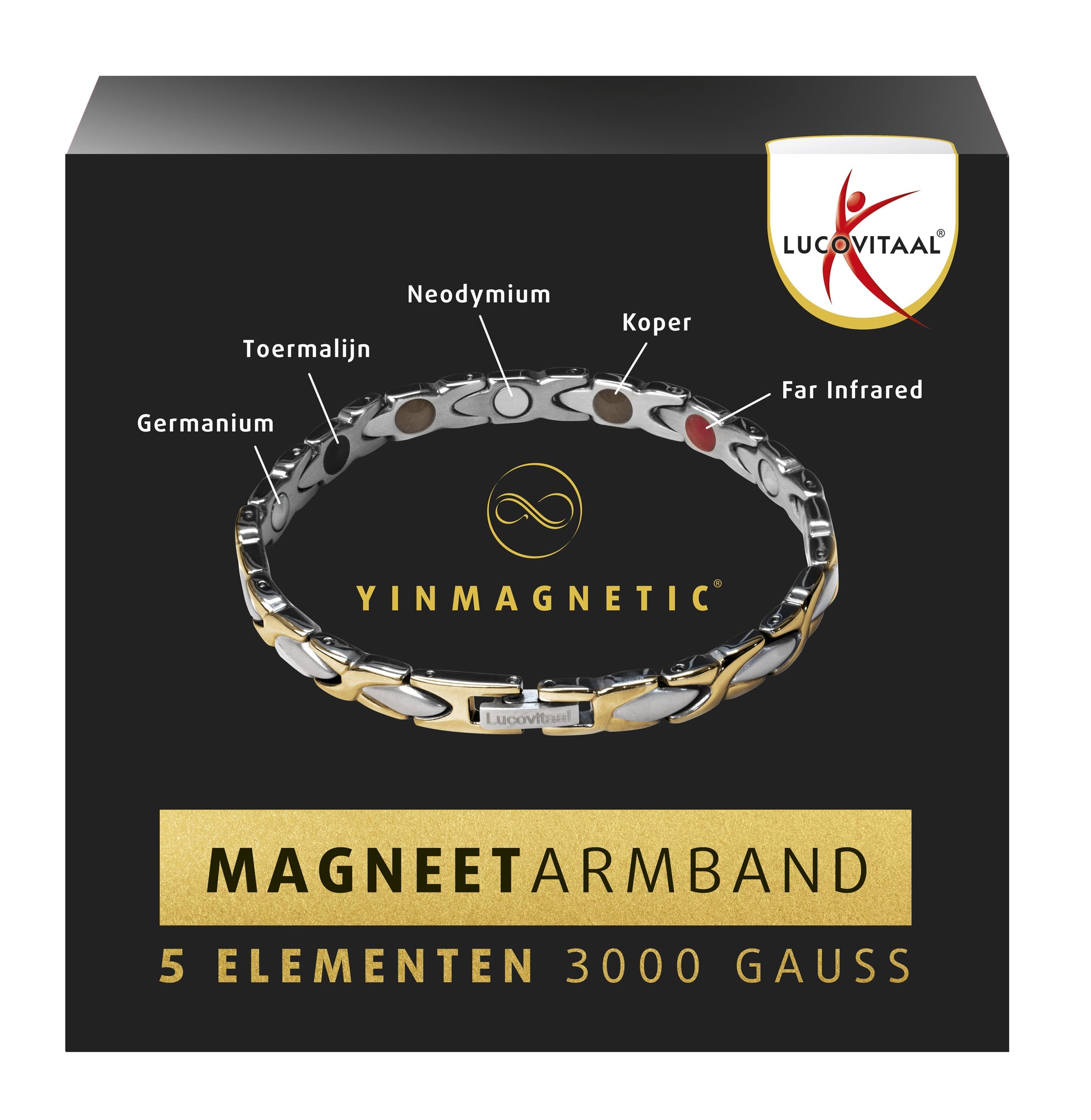 Lucovitaal Armband magneet ym@ bicolor