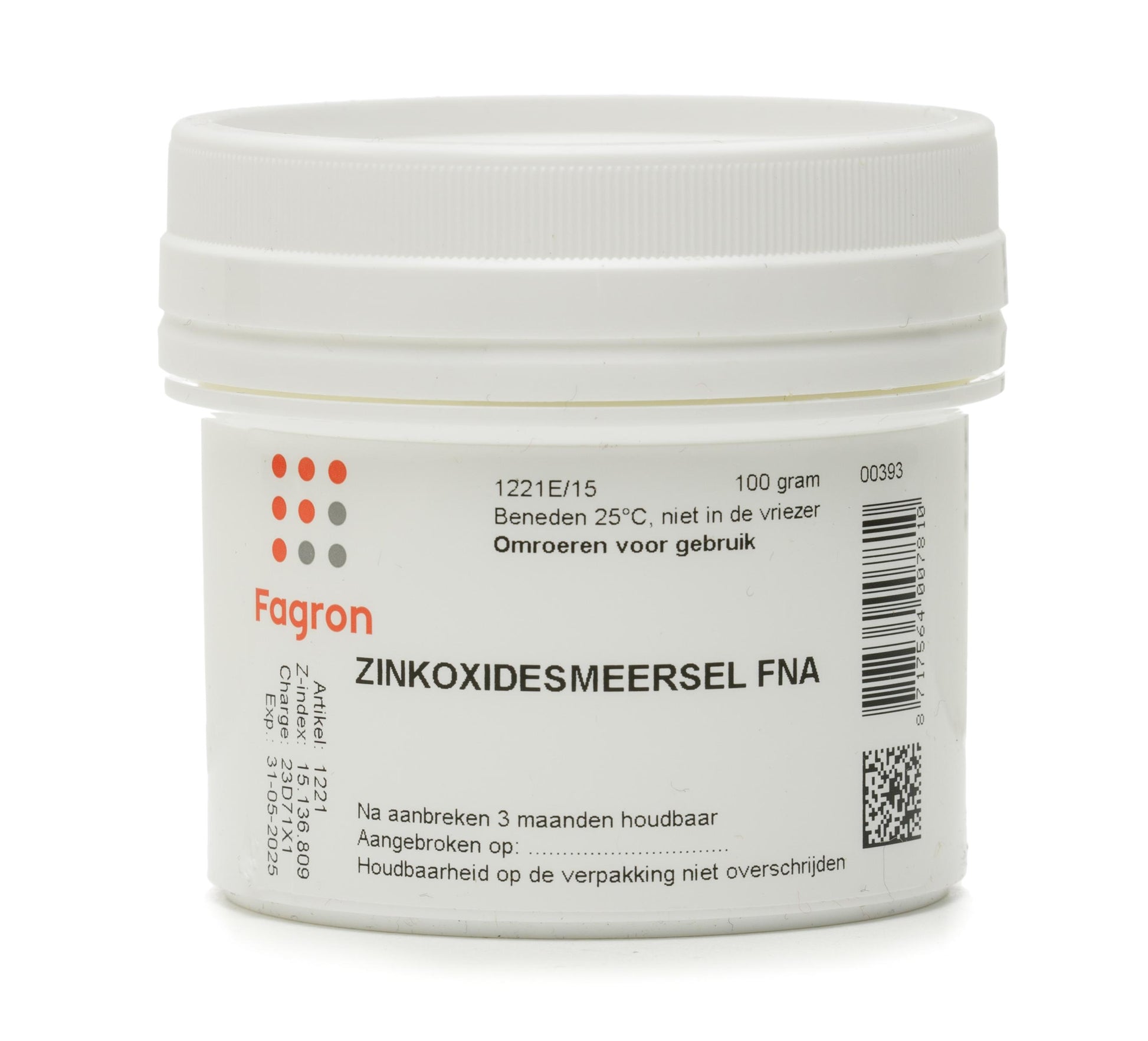 Fagron Zinkoxidesmeersel fna 60% zink