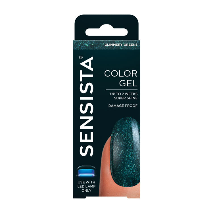 Sensista Color gel glimmery greens