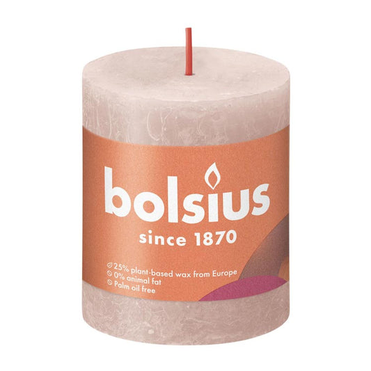 Bolsius Shine stompkaars 80x68 misty pink