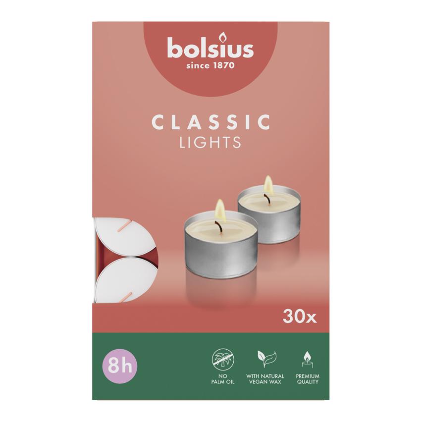 Bolsius Theelicht 8 uur wit