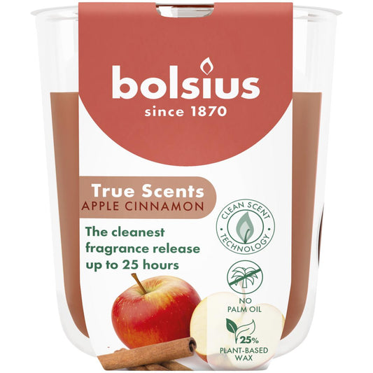 Bolsius Geurglas 80/73 true scents apple cinnamon