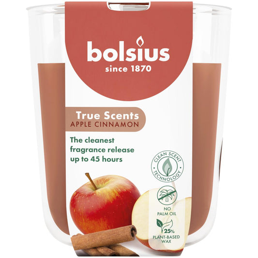 Bolsius Geurglas 97/85 true scents apple cinnamon