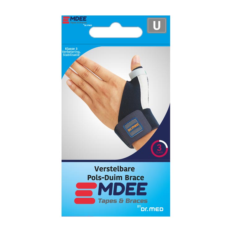 Emdee Pols-duim brace verstelbare  blauw