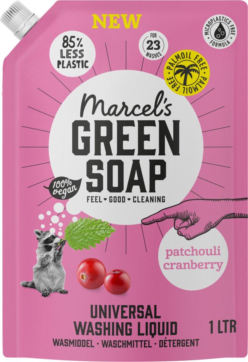 Marcels Green Soap Wasmiddel universeel navul patchouli & cranberry